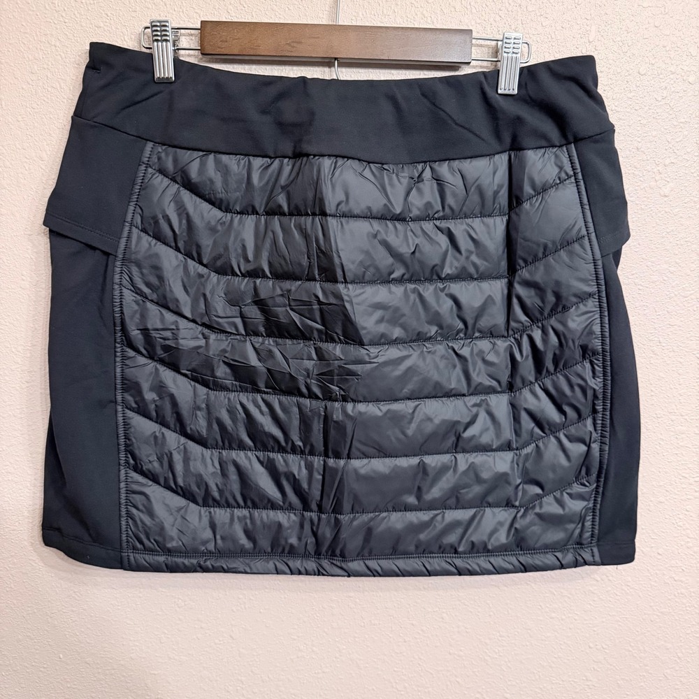 Baleaf Women Black Quilted Puffer Athletic Skirt XL Insulated Winter Running